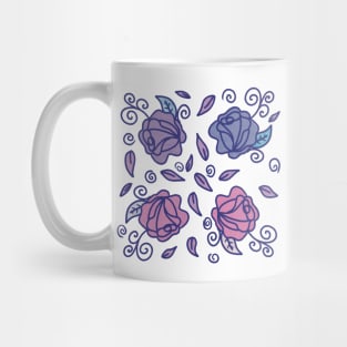 Stained Glass Roses Mug